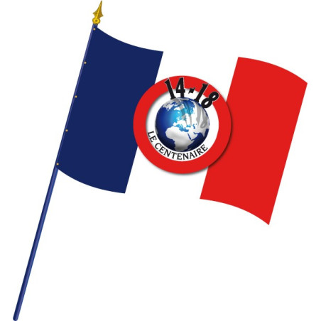 Drapeau Centenaire Guerre 14-18 - modèle cocarde