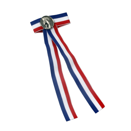  Ruban tricolore pour diplôme avec Marianne Argentée