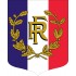 Ecusson porte-drapeaux tricolore RF et Palmes