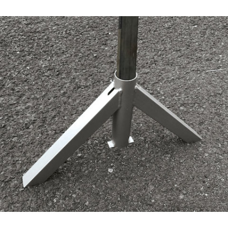 Pied amovible pour tubes carrés