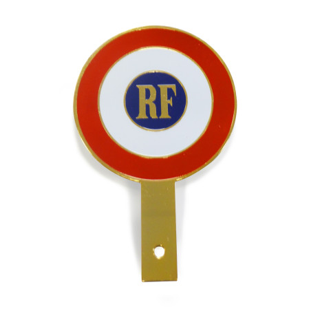 Cocarde métallique tricolore RF