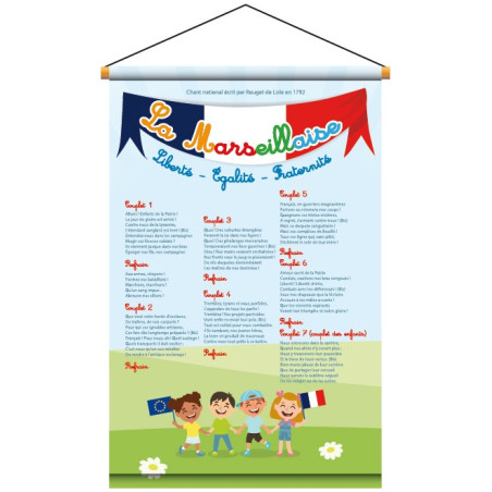 Kakémono La Marseillaise modèle école maternelle