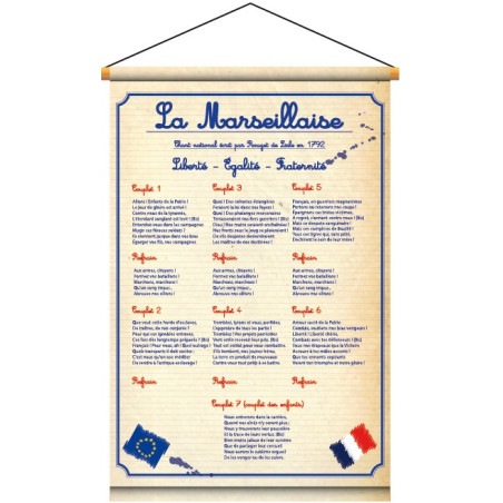 Kakémono La Marseillaise modèle école primaire