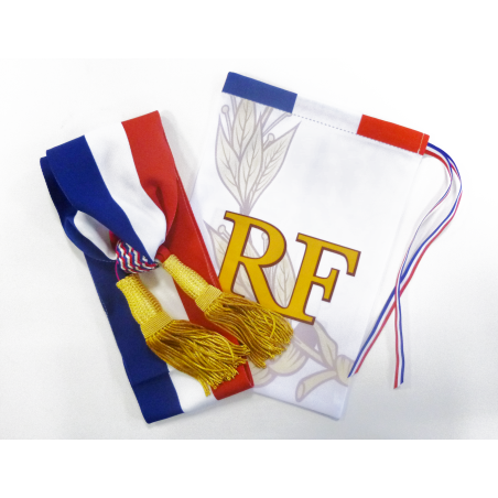 Echarpe de Maire avec housse de rangement  - Gamme "Prestige"