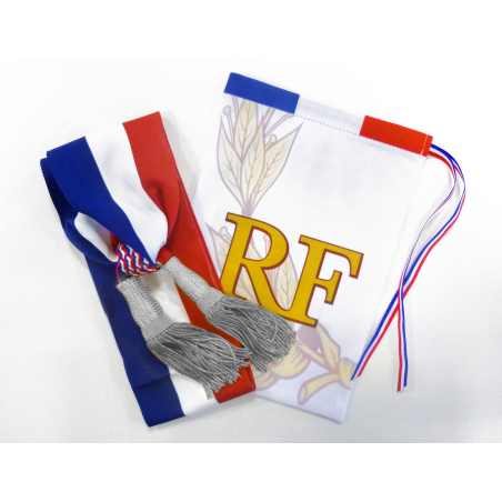 Echarpe d'adjoint avec housse de rangement  - Gamme "Prestige"