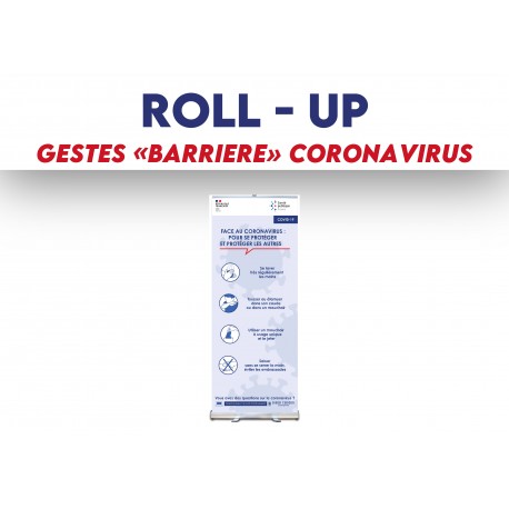 Roll-up Gestes barrière Coronavirus