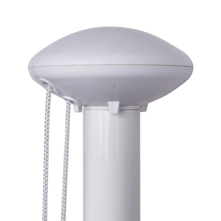 Pommeau synthétique blanc pour mât alu 6 m