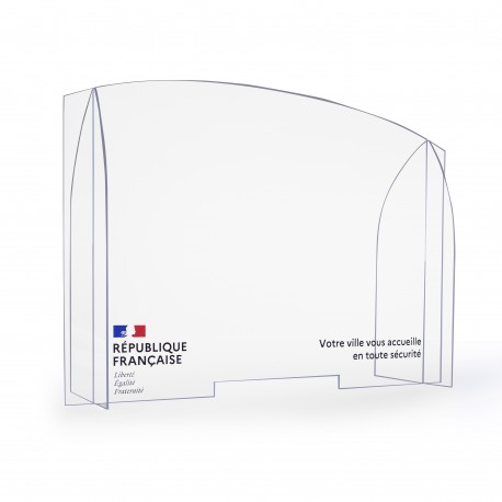 Paroi de protection en plexiglas - Modèle République Française