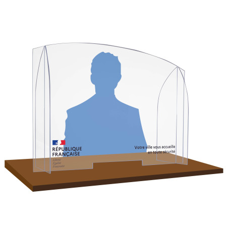 Paroi de protection en plexiglas - Modèle République Française