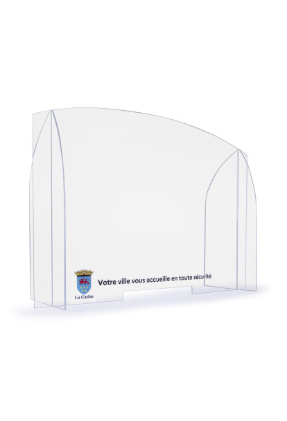 Paroi de protection en plexiglas - Exemple de personnalisation