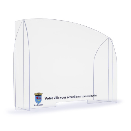 Paroi de protection en plexiglas - Exemple de personnalisation