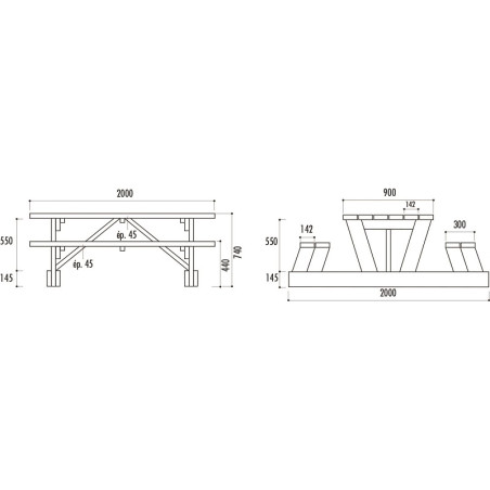 Table pique-nique Dortmund 