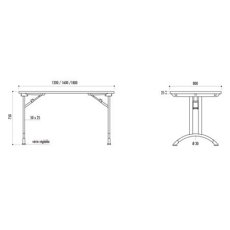Table Alsace mélaminé 