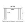 Table Fix Trapézoïdale