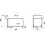 Chariot pour tables ronde Plus