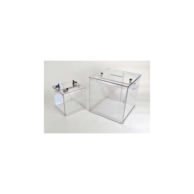 Urne De Vote Transparente Avec Serrure - Capacité 300 Bulletins - Plexiglas 30/10 - Dimensions 25x25x25 Cm - Fabriqué En France - 9