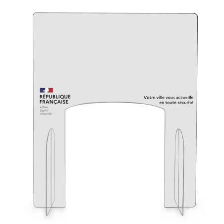 Paroi en plexi pour URNE électorale - Modèle République Française