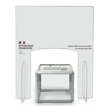Paroi en plexi pour URNE électorale - Modèle République Française