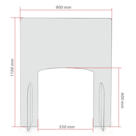 Paroi en plexi pour URNE électorale - Modèle standard