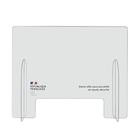 Paroi en plexi pour bureau de vote - Modèle République Française