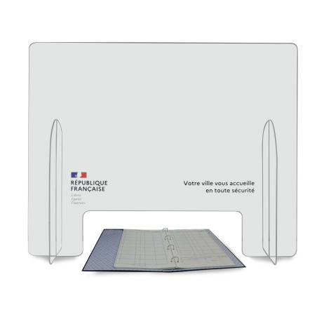 Paroi en plexi pour bureau de vote - Modèle République Française