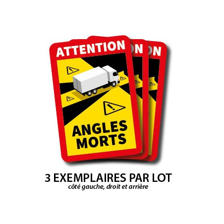Adhésif Danger Angles morts Camion