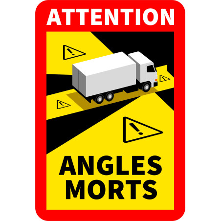 LOT de 3 adhésifs ANGLES MORTS pour CAMIONS