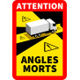 LOT de 3 adhésifs ANGLES MORTS pour CAMIONS
