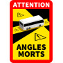 LOT de 3 adhésifs ANGLES MORTS pour BUS