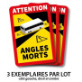 LOT de 3 adhésifs ANGLES MORTS pour BUS