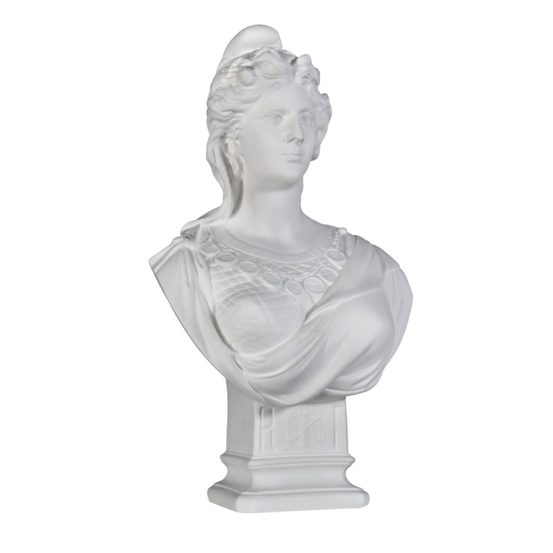 Grand Buste Marianne 46cm République Classique Aspect Bronze Doré