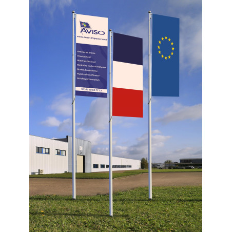 Mât aluminium 08 mètres - Avec Potence