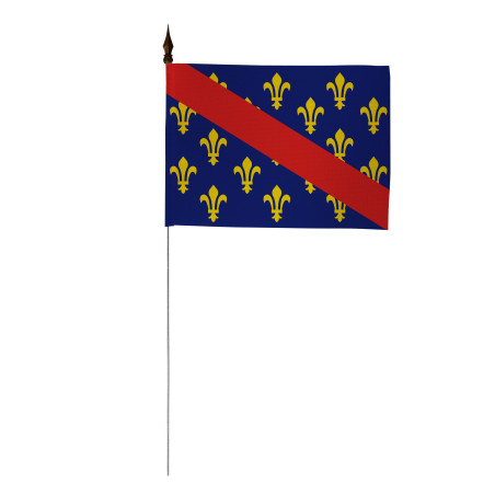 Drapeau de table province Bourbonnais 10 x 15 cm