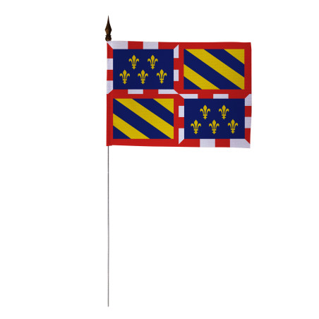 Drapeau de table province Bourgogne 10 x 15 cm
