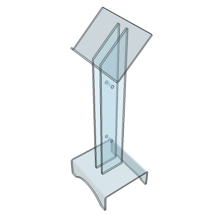 Lutrin pupitre réhaussé en plexi