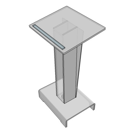 Pupitre Président en plexiglass dépoli