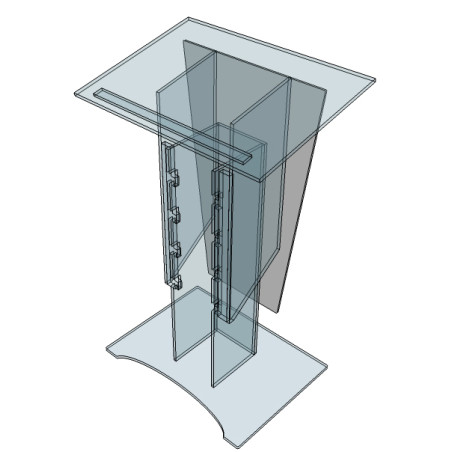 Pupitre réglable en plexiglass