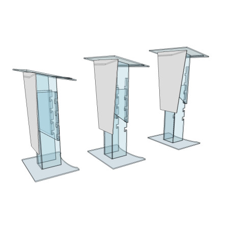 Pupitre réglable en plexiglass