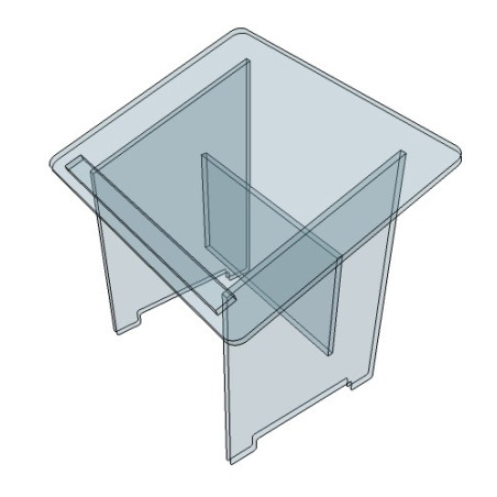 Pupitre de table en plexiglass