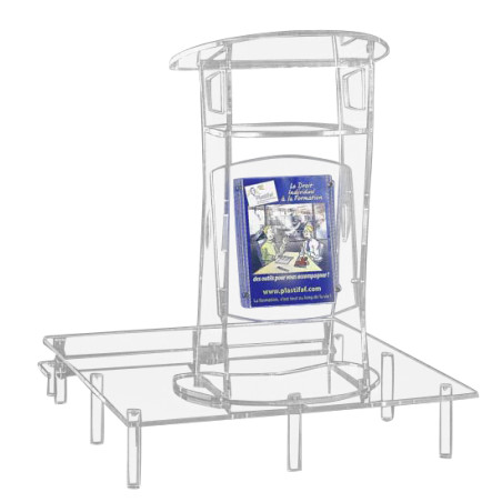 Podium en plexiglass pour pupitre