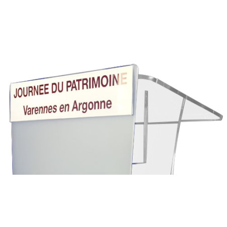 Fronton pour pupitre opale