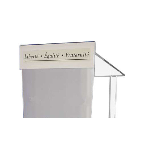 Fronton pour pupitre colonne