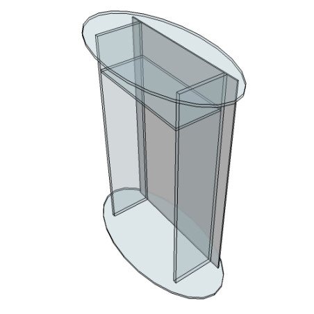 Pupitre comptoir de stand