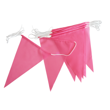 Guirlande 20 flammes en maille couleur rose