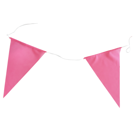 Guirlande 20 flammes en maille couleur rose