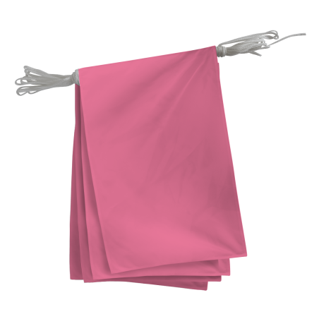 Guirlande 20 pavillons en maille couleur rose