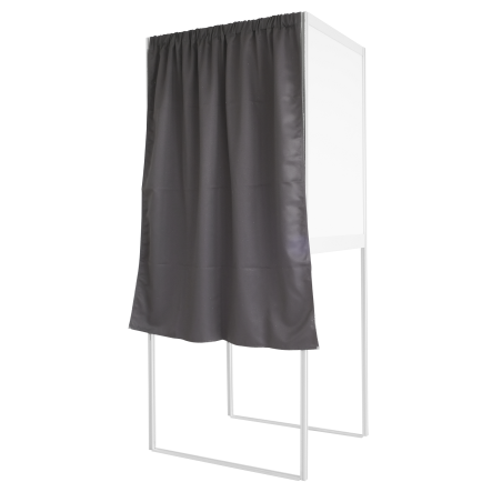 Rideaux universels pour isoloirs avec traitement antifeu et traitement antivirus