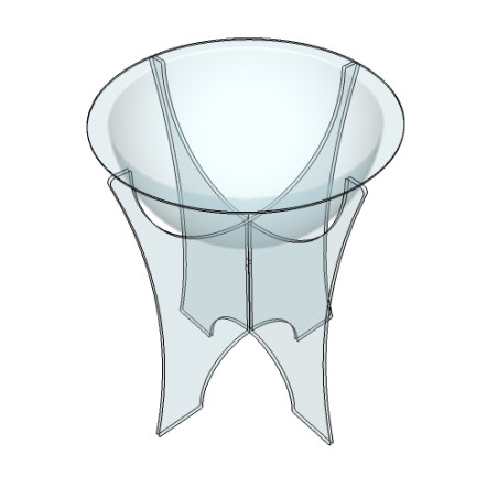 Console demi sphère diamètre 50 cm