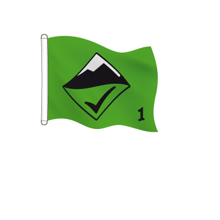 Pavillon de risque faible vert 100 x 150 cm