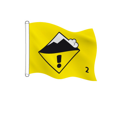 Pavillon de risque limité jaune 100 x 150 cm